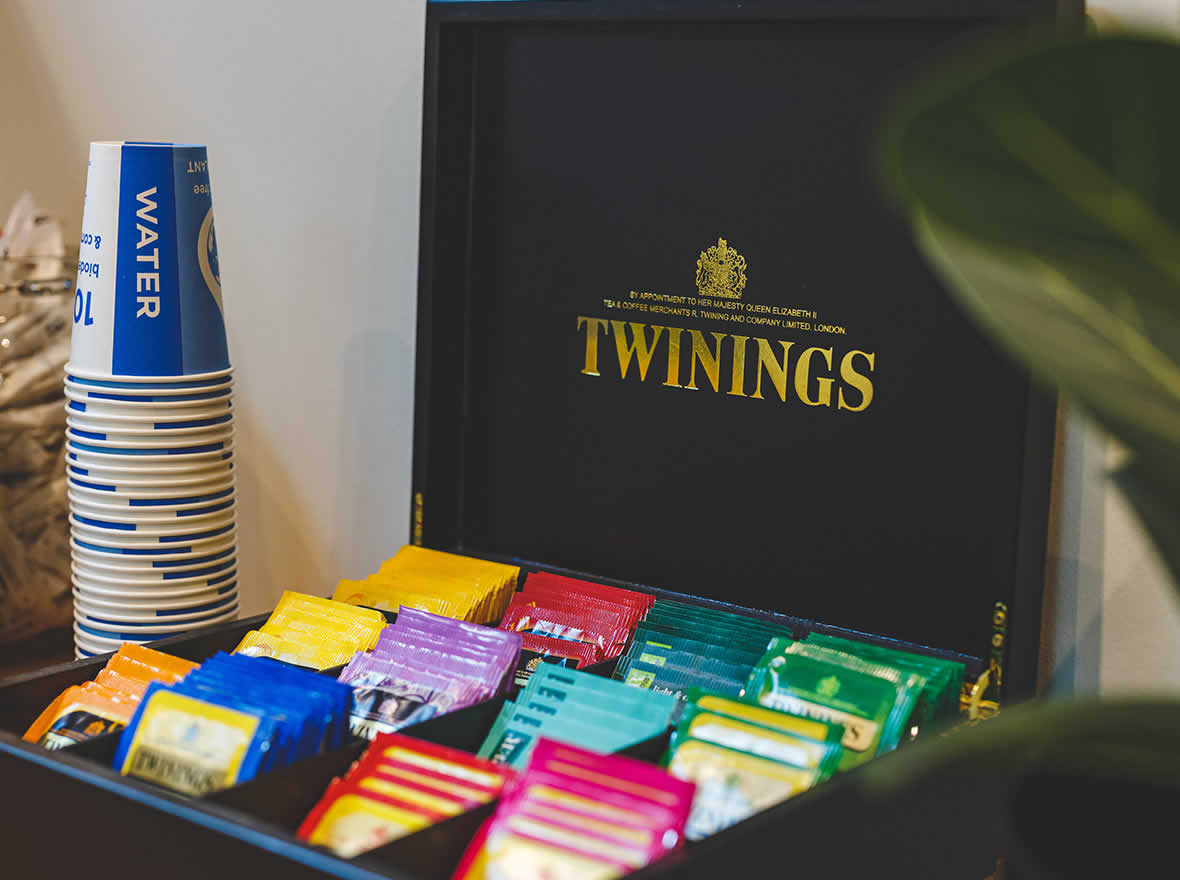Complimentary twinings tea for members